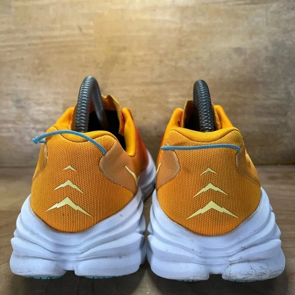 Hoka One One Rincon 3 LIGHTWEIGHT Womens Sz 8 Wide Running Shoes Sneakers Orange - Picture 5 of 12